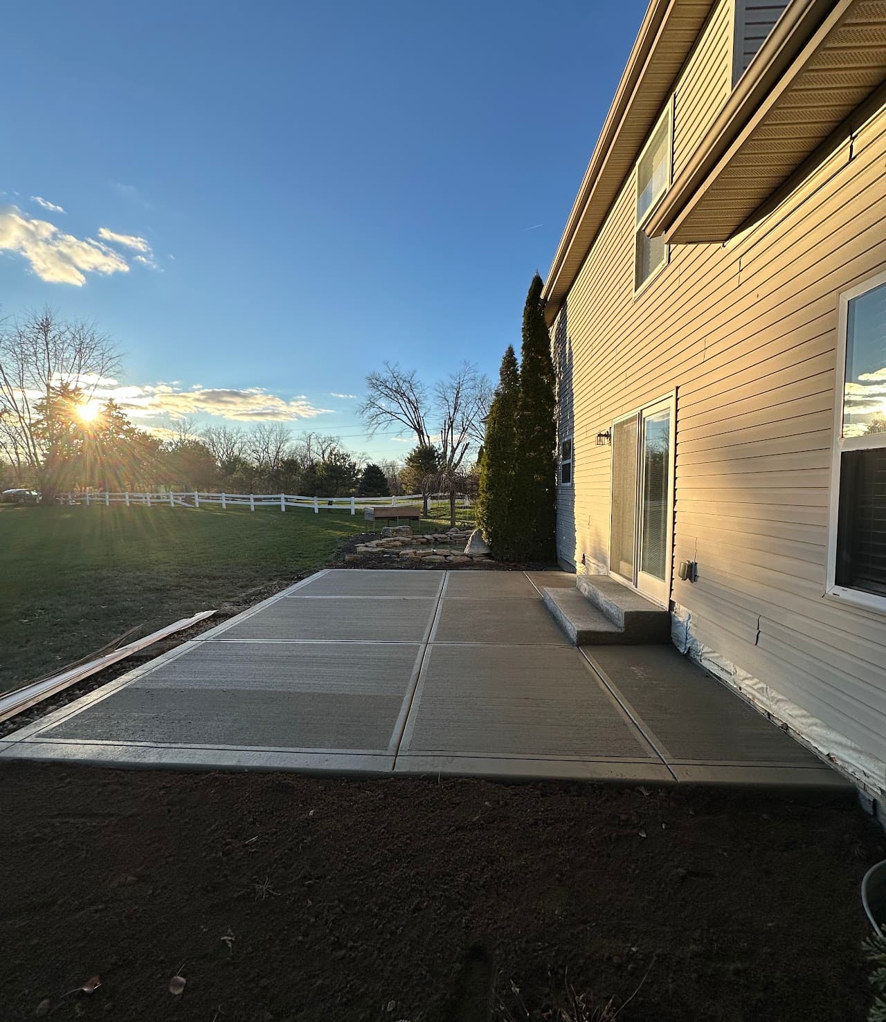 Concrete patio in Beavercreek, Ohio