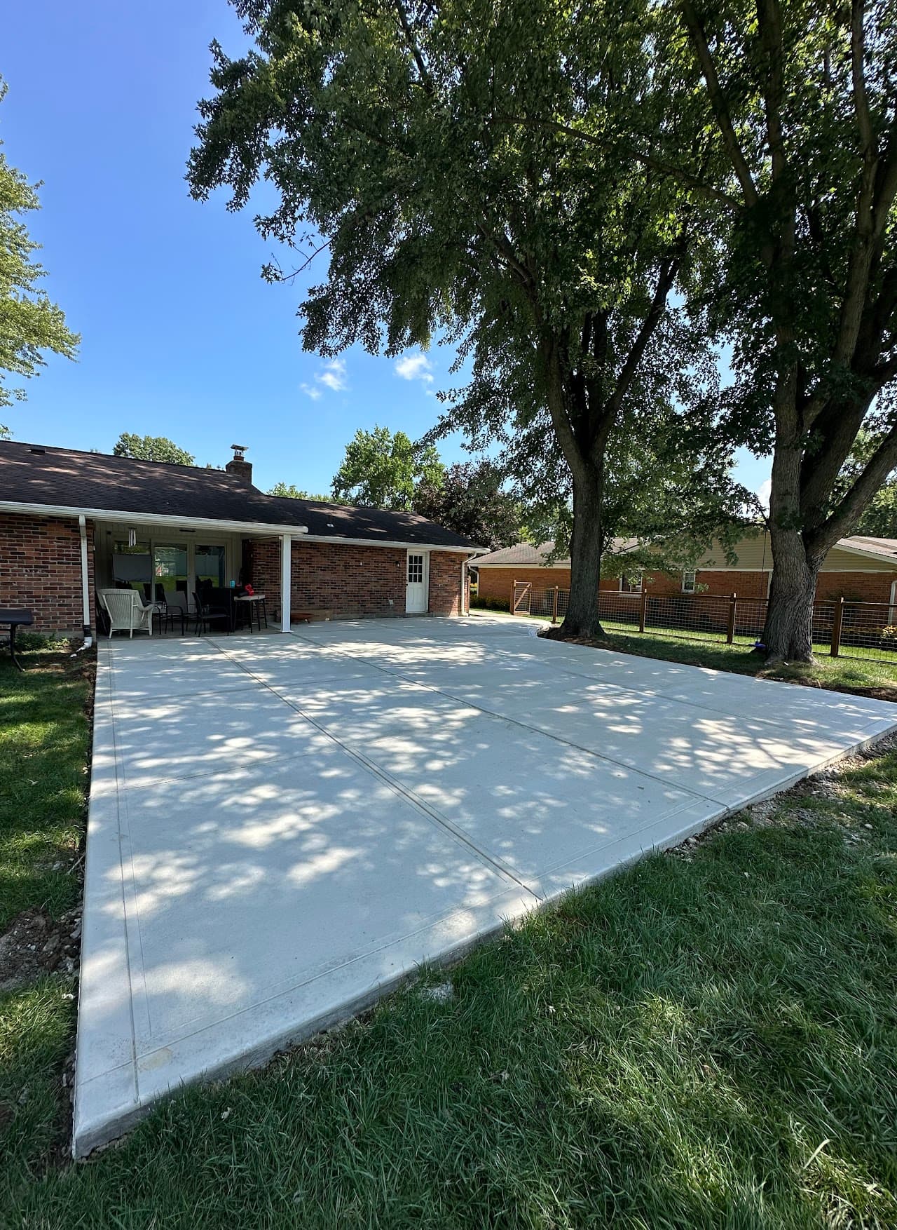 Concrete patio in Centerville, Ohio